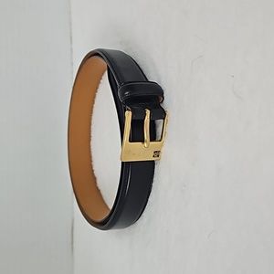 Lauren Ralph Lauren | Women's Black Italian Leather Gold Tone Hardware Sz XL